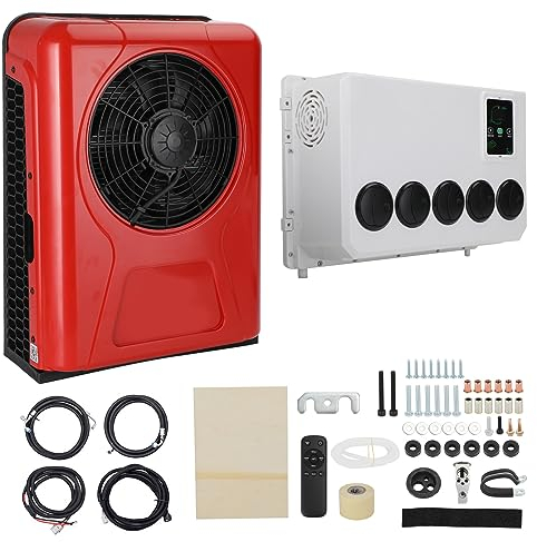 Areyourshop 12000 BTU 12V Truck Cab RV Air Conditioner Split AC Fits Semi Trucks Bus Caravan