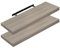 WOLTU 2X Wandregal Wandboard Bücherregal Regale für Deko Wandablagen aus MDF Holz, 2er Set Hängeregal Graue Holzoptik, 80x22.9x3.8cm