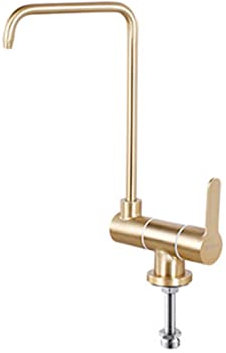 Mezclador de cocina, grifo de acero inoxidable de ósmosis inversa abatible, grifo con filtro de agua 360, C dorado