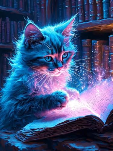 5D DIY Diamond Art Painting Kit Complet, Le livre magique Diamant Peinture Kits, Diamant Strass Cristal Point de Croix Broderie Peinture Painting par Numéros pour Murale Décor Adultes 90x120cm X-451