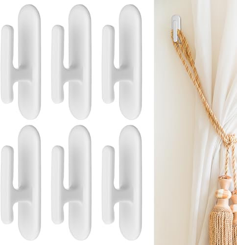 COMNICO 6 Pcs Blind Cord Holder, Blind Cord Twister Safety Blind Cord Hooks Blind Pull Cord Twister Window Cord Wrap Cleats Window Blinds String Holder Child Proofing Blind Cord for Home Office
