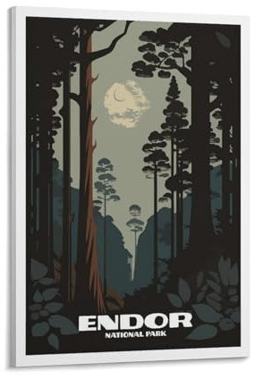 Poster auf Leinwand, Motiv Endor Star The Wars, Vintage-Film, Raumdekoration, ästhetischer Schulbedarf, Gemälde, 20 x 30 cm