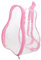HONITANO Clear Gourd-shaped Doll Storage Bag Transparent Organizer for Mini Figures Stylish Toy Carrying Case for Girls for Organizing Doll Accessories and Collections