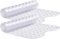 MOONLIGHT20015 Shower Bath Mat Non Slip Anti Mould & Mildew 2 Pack with Strong Suction Cups Grip and Drain Holes Shower Mats - PVC Bathroom Mat Machine Washable (70x38cm, Clear)