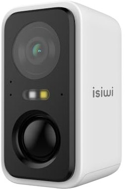 Isiwi Flip kabellose Kamera mit Akku 3 MP Outdoor Nachtsicht in Farbe Videokamera Überwachung menschliche Erkennung Audio bidirektional IP65 MicroSD austauschbarer Akku 5200 mAh ISW-BBTR-3M
