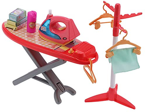 BAFOVY Iron Board Toy, Realistic Simulation Play Set, Interactive Fun Ironing Kit for Kids, Skill Development Toy with Light, Music and Spray, Age-Appropriate Design, Battery-Powered