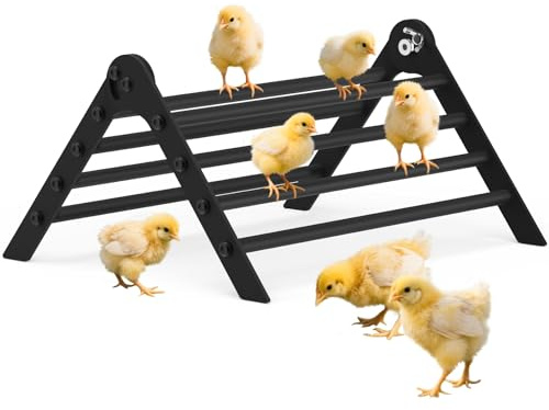 Adjustable Metal Chicken Perches, Giyiprpi Heavy-Duty Chick Roosting Bar for Brooder & Coop, Baby Chicks Stand Toy Training Perches for Bird Parrot Hens Macaw (8 Roots)
