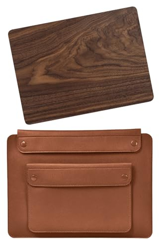 HLAAJJX Hartschale Hülle Kompatibel mit MacBook Air 13 Zoll Schutzhülle M4 M3 M2 2025 2024 2023 2022 A2681 A3113 A3240,Laptop Hülle Case & Laptoptasche für Air 13.6,Holzmaserung