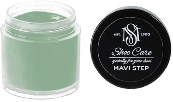 Premium Shoe Cream - NCS S 3020-G10Y Dusty Sage Green - Shoe Nourishing Polish & Color Restorer for Smooth Leather by MAVI STEP - 0.34 fl oz / 10 ml
