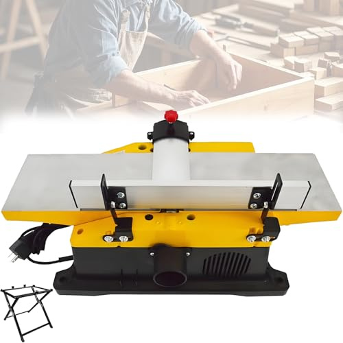 Pnpaea Raboteuse éLectrique Multifonctionnelle, 1 800 W, 12 000 TR/Min, Profondeur De Coupe RéGlable pour Un Travail du Bois De PréCision Planer(FoldingStand)