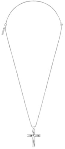 POLICE Contorto Halskette für Herren Edelstahl 50+20cm
