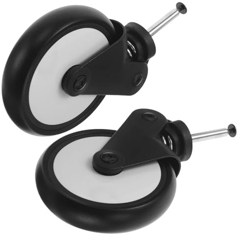 Ersatz Vorderräder für Kinderwagen 13cm Gummi Metall 1 Paar | Universelle Passform, für Kinderwagen und Lauflernwagen, Rutschfeste Oberfläche, Stoßdämpfende Ausführung