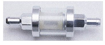 PW 461-759 Benzinfilter Chrom/Glas - Anschlußweite 8 mm