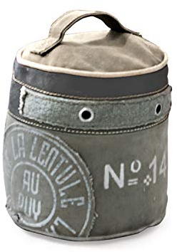 Loberon Türstopper au PUY, aus unterschiedlichen Stoffelementen zusammengesetzt, Antik-Print, im Used-Look, Türhalter, Dekoration, Dekoobjekt, Baumwolle, Sand, Khaki