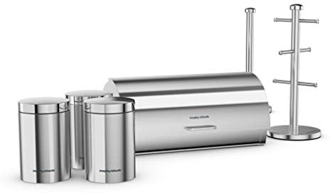 Morphy Richards 974104 Accents Storage Set, Stainless Steel, Silver, 6 Piece