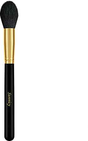 Tapered surligneur Visage Poudre Bronzer Blush Contour Alliant pinceau de maquillage, Tapered Point à Highlight yeux et Brow os; Fonctionne avec les crèmes, les poudres et les minéraux