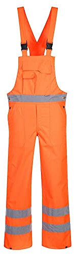 Portwest S388 Salopette Alta Visibilità, Sfoderato, Arancione, L