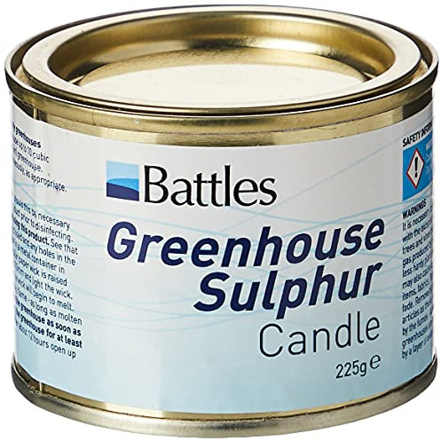 Sulphur Battles Greenhouse Sulpur Candle, 225 g,White