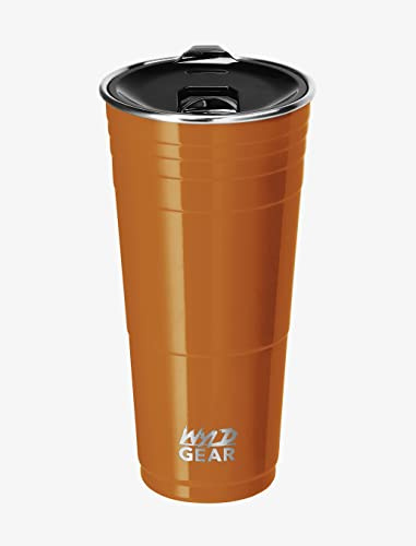 Wyld Gear Wyld Cup 32 oz (946 ml), Burnt Orange - Inklusive V-Flow Lid (wiederverschließbarer Deckel) | Isolierbecher | Thermos-Becher | BPA-frei