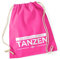 Autiga Turnbeutel aus dem Weg ich muss tanzen Party Feiern Sprüche Techno Beutel Tasche Baumwolle pink