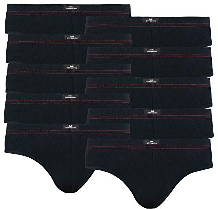 GÖTZBURG Herren Slip 740921 10er Pack, Farbe:Schwarz;Wäschegröße:XL