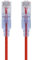 Monoprice - 116314 SlimRun Câble de raccordement Ethernet Cat6A - Fil de cuivre nu RJ45 UTP sans accroc 10 G 30 AWG 0,3 m rouge - Lot de 10