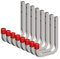 Secotec 8 x Universalhaken verzinkt 80 x 120 mm Belastbarkeit 45 kg Stahlhaken Garagenhaken