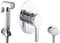 PaulGurkes Unterputz Armatur Bidetbrause Oval Brauseschlauch 120cm Spraybrause Einhandmischer Duscharmatur Intimdusche Bidet Halterung für Handbrausen Duschschlauch 1,2m