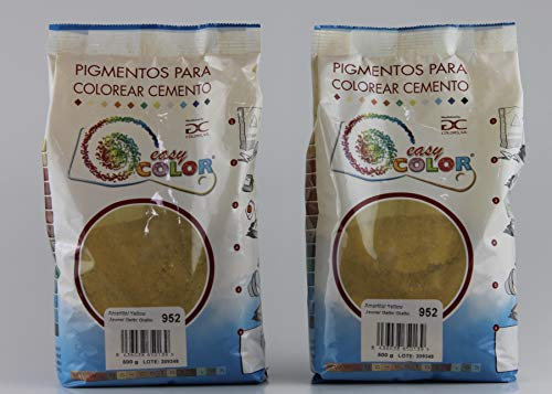 Kits Two 500g Bags Easy Color Pigment Yellow 952 Pigment for Cement, Mortar and Concrete