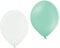 50 Bio Luftballons je 25 mint & weiß Qualitätsballons 27 cm Ø (Standardgröße B85) biologisch abbaubar, heliumgeeignet Dekoballons