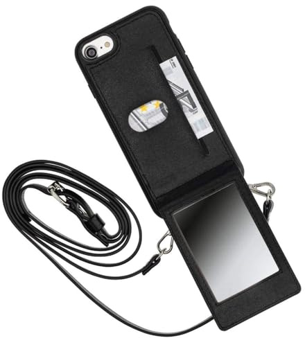 Hama Cross-Body-Cover Mirror Voor Apple iPhone 6/6s/7/8/SE 2020 Zwart.