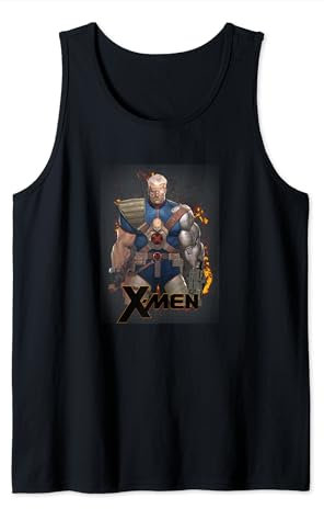 Marvel X-Men Cable Flames Vintage Tank Top