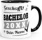 SpecialMe® Tasse Bachelor Abschluss personalisiert mit Namen und Jahr Geschenk Student Studentin Bachelorarbeit Inner-Schwarz Keramik-Tasse