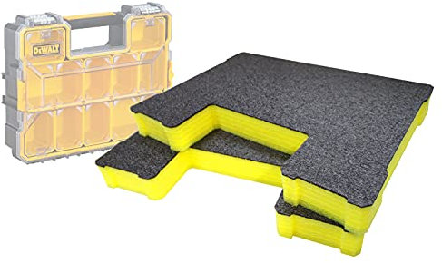 Shadow Foam Yellow 50mm Twin Pack Tool Box Inserts for Stanley FatMax Pro & DeWalt Pro Organisers