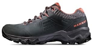 Mammut Nova IV Low GTX Women | Wanderschuhe für Damen, Wasserdichte Trekkingschuhe, Outdoor Schuhe, Bergschuhe für Hiking & Trekking, Gore-Tex Freizeitschuhe | Black-Apricot Brandy, 7