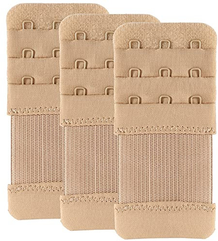 Magicmode Bra Extender 3 Hook Elastic Stretchy Bra Extensions Strap Comfortable 3pcs