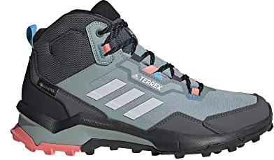 adidas Women's Terrex AX4 Mid Gore-TEX Hiking Shoe, Magic Grey/Dash Grey/Acid Red, 6.5 UK