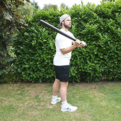 LionSports Baseballschläger aus Holz – Große 34 Zoll Baseball-schläger – Lange 86 cm Profi Baseballschläger – Mit Rutschfestem Griff (Schwarz)