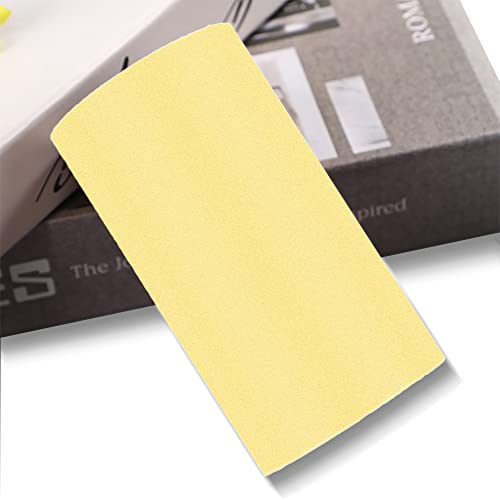 Frise autocollante jaune clair givré pour papier peint - Imperméable - Facile à appliquer - Pour cuisine, salle de bain - 9,9 x 998,2 cm