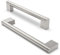 FURNIWARE 10 Pack Cabinet Pulls, Hardware Drawer Handles, Stainless Steel Kitchen Cabinet Door Handles Pull, Brushed Nickel-160mm(6.3 Inch) Hole Center