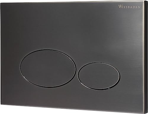 Saqu Oval Betätigungsplatte für Geberit UP320 Grau - WC Spülkasten Drückerplatte