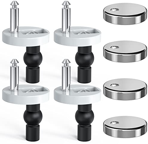 Ancable - Fijaciones de asiento de inodoro de liberación rápida, accesorios universales para asiento de inodoro de liberación rápida para agujeros ciegos de inodoro (paquete de 4)