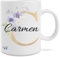 Hole Gadget Tazza con Iniziali e Nome con tutte le Lettere in Ceramica Personalizzabile Idea Regalo per Uomo e Donna, Festa della Mamma, Ricorrenze, Amica, Maestra, Casa, Ragazza (C)
