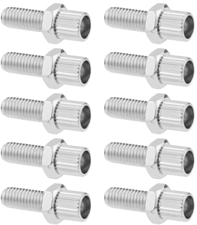 10pcs M6 Boulons de Réglage Barillet de Frein de Vélo Accessoires de Fixation de Levier de Poignée de Frein de Vélo pour Vélos Motos Scooters, Argent