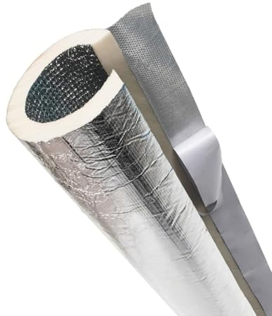 GOYUXV 0.95m Isolation Tuyaux Tubes en Mousse, ID 22-250mm, Protection Solaire Isolante, pour Isoler Tuyau De Pompe À Chaleur en Extérieur, Autocollant Conduits Isolants (Size : 90x20mm/3.5 x3/4)