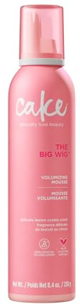 Cake Beauty Volumizing Mousse, The Big Wig - High Volume, Flexible Hold Hair Mousse with 450 F Heat Protection - For All Hair Types - 8.4 oz