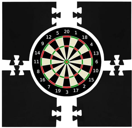 GAENZA Wandschutz Dartscheibe, Dartscheibe Wandschutz, Dartboard Surround Durable Lightweight Eva Jigsaw Ring, Multifunktionale Schützende Spleißringe Für Dartspiele,B