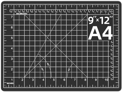 DIYSELF Schneidematte, 22,9 cm, 30,5 cm, selbstheilend, A4, zum Basteln, Nähen, Stoff, doppelseitig, Desktop, drehbar zum Quilten