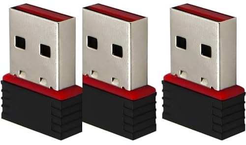 150Mbps Mini Network Mini Wireless Network USB Wifi Adapter for PC Desktop Laptop Compatible with for 802.11n,IEEE 802.11g,for 802.11b Standard 150M Network LAN Card N(Pack of 3)