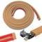 Kabelkanal Boden 25mm x 14mm, 6 Meter Kabelbrücke Boden Selbstklebend, Flexibler PVC Bodenkabelschutz, Kabelabdeckung zum Verstecken eines Netzkabels, Lautsprecher- oder TV-Kabel, Braun